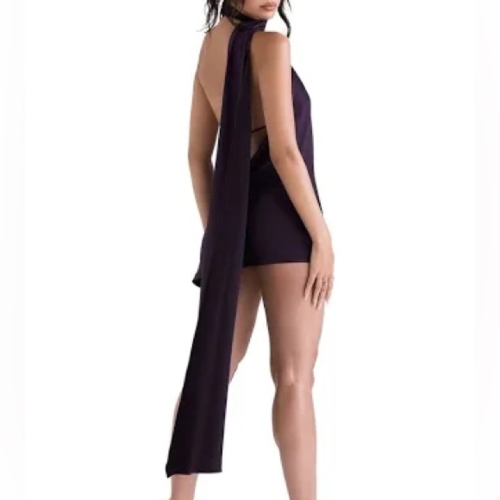 House of CB Purple Asymmetrical Babydoll Dress